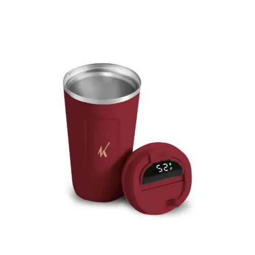 Copo Térmico Vermelho com Termômetro Led 480ml - NOVO