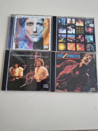 CDs Bruce Springsteen, David Coverdale, Rod Stewart e Bon Jovi