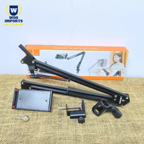 Suporte Articulado De Mesa Para Microfone e celular - Lehmox