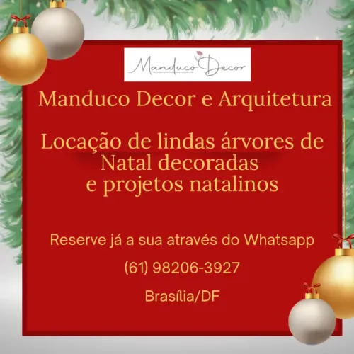 Aluguel de árvore de natal decorada e cenografia natalina em Brasília/DF