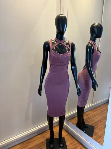 Vestido mídi tricot importado