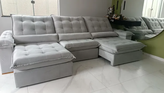 Sofá retrátil com molas ensacadas 3 módulos