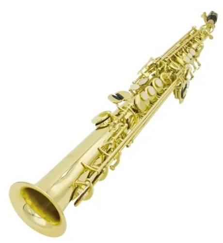 Saxofone Sib Reto Slade Novo Dourado Soprano Completo