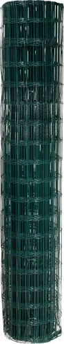 Tela alambrado, verde, malha 10 cm x 5 cm, fio 2,5 mm, com 1,8 m x 25 m (altura x comprime