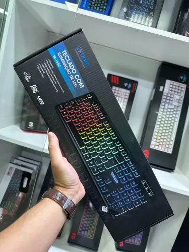 Teclado Gamer Semi Mecânico RGB Novo Lacrado com garantia - Fazemos entregas( Lojaswiki)