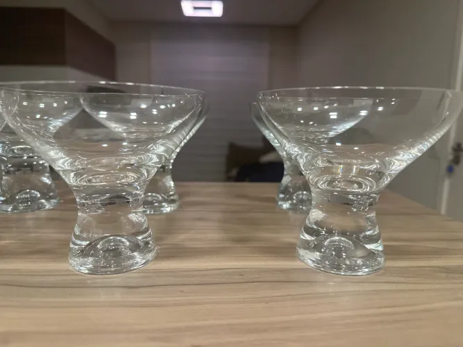 10 Taças de sobremesa de cristal