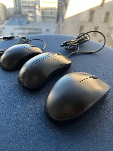 Lote de 3 Mouses - Positivo, Dell e Intelbras