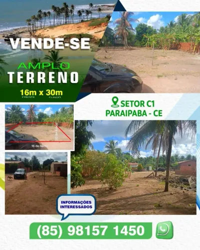Vende-se Amplo terreno Paraipaba 