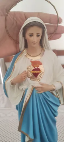 Imagem  imaculado coração de Maria 43 cm resina de alta durabilidade 