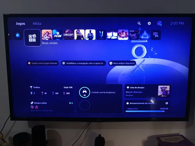 TV LG Full HD Smart 43LH5700- WiFi, 2 HDMI, 1 USB com suporte de parede e pés 