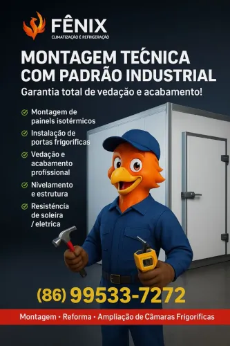 Montador de painéis para câmaras frigoríficas 