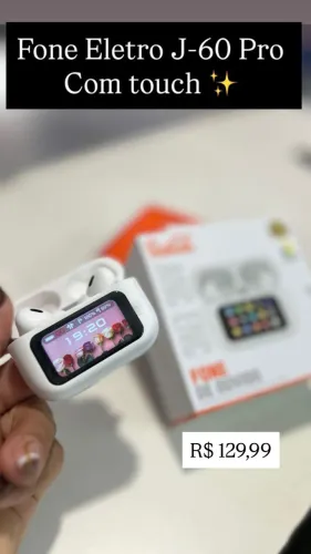 Fone de ouvido Bluetooth com display