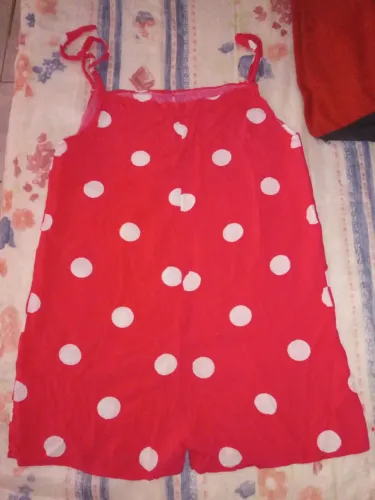 Macacão de bolinha infantil -8 anos