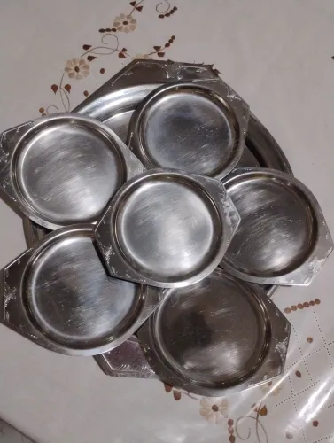 Jogo de 7 Peças para Sobremesa em Aço Inox