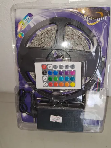 Led com 5 metros RGB controladora fonte e controle remoto