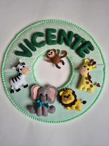 Porta maternidade personalizado Safari 