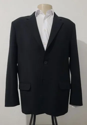 Blazer Slim Preto N° 54, bonito, elegante, bem confortável, tecido macio, moderno. 