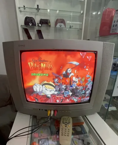 Tv De 14 Philips Retrô Games Com Controle Remoto (Usado