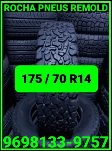 Pneu Remold 175 / 70 R14 Borrachudo R$ 200,00