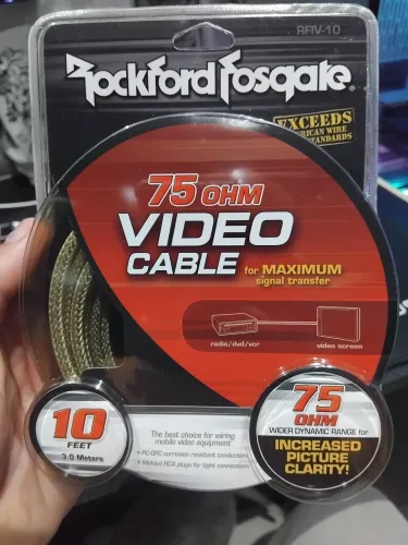 CABO DE VÍDEO ROCKFORD FOSGATE NOVO, NUNCA USADO