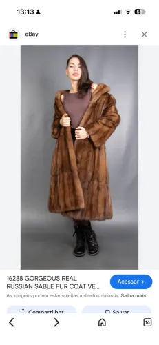 Vende se um casaco original da marca the fur vault 