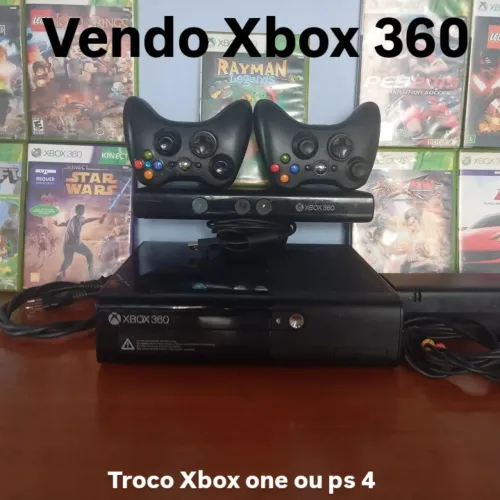 Xbox 360 super slim com kinect 9 jogos originais troco em Xbox one s ou ps4