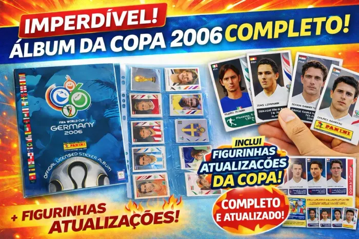 Álbum oficial da Copa do Mundo Alemanha 2006 - Panini - Completo