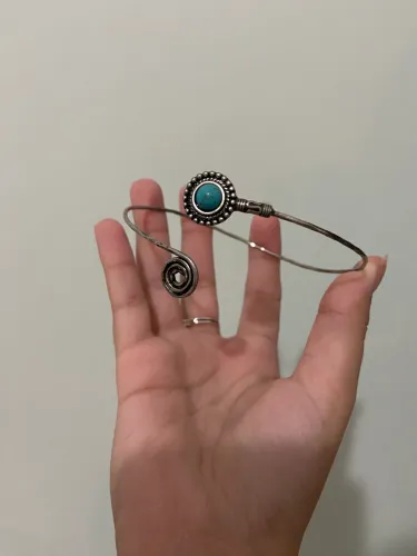 Bracelete boho pedra turquesa 