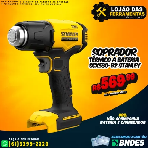 Soprador Térmico a Bateria SCX530-B2 Stanley