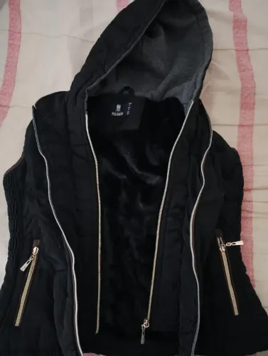 colete polo wear matelassado preto p com capuz
