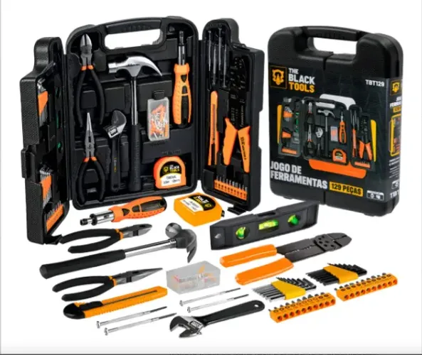 Kit Jogo De Ferramentas 129 Pçs Com Maleta The Black Tools