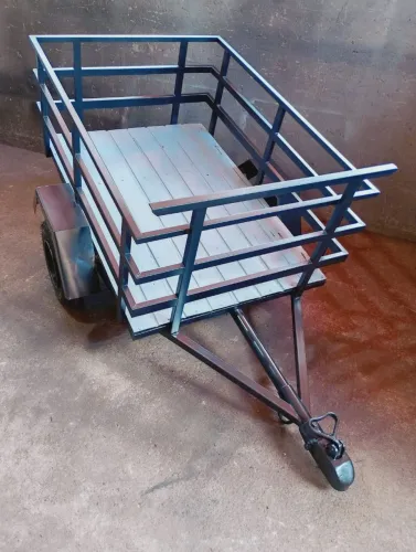 Carretinha para moto, transporte de gás e água