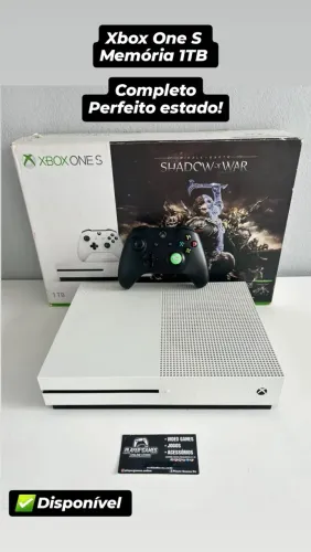 Xbox One S Memória de 1TB Completo!! (Aceito Cartão)