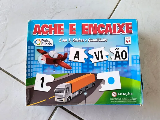 Quebra cabeças infantil Ache e Encaixe 2 em 1 (+4)