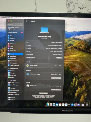 MacBook 2019 com upgrades 
