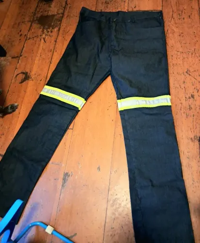 Calça jeans masculina trabalho olho de gato tam. 44