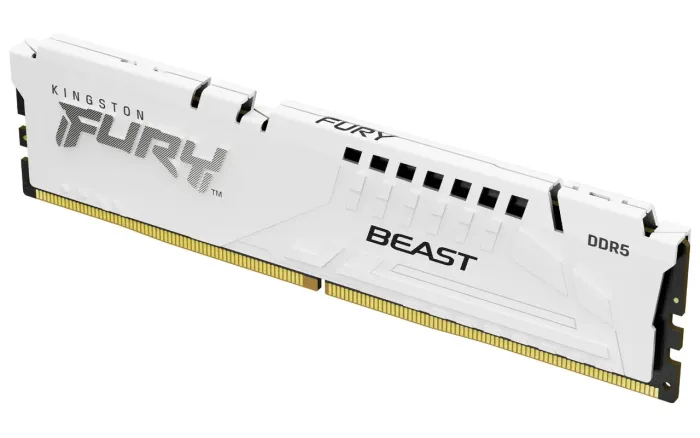 Memoria Kingston Fury Beast, 16GB (1x16GB), DDR5, 6400MHz, C32, Branco, KF564C32BWE-16