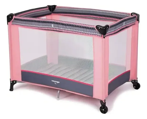 Berço portátil rosa