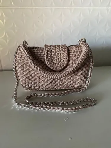Bolsa pequena de fio poliéster brilho