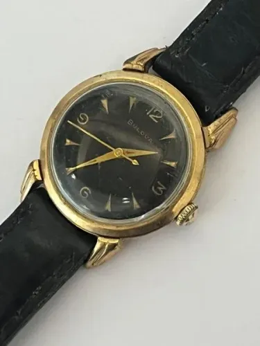 Bulova L3 Watertite Black Dial 1953 - Original e Funcionando
