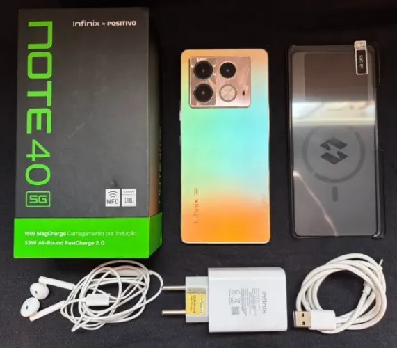 Smartphone Infinix Note 40 5G NFC 256 GB + 8 GB RAM | Impecável e na garantia