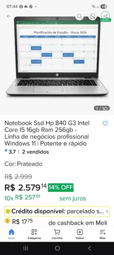 Lindo notebook HP Intel core i7 pra vender logo máquina bem abaixo do valor!