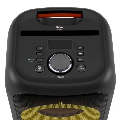 Caixa De Som Amplificada 380W Flash Lights Philco 8 horas de bateria - 110V