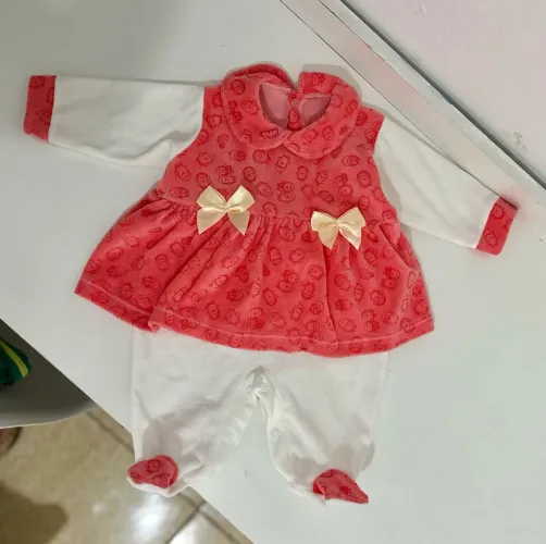 Macacão vestidinho 0/3 meses