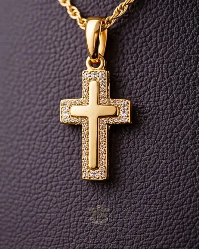 Pingente crucifixo em ouro 18k 750