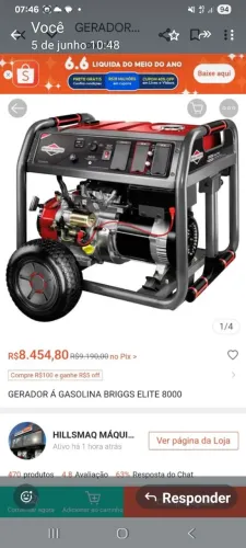 Gerador a gasolina barato