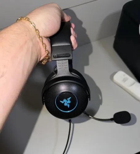 Headset Gamer Razer Kraken V3 Hypersense, USB, Preto