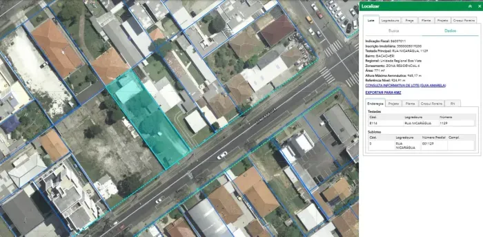 Terreno à Venda 750² - 15m x 50m - BACACHERI
