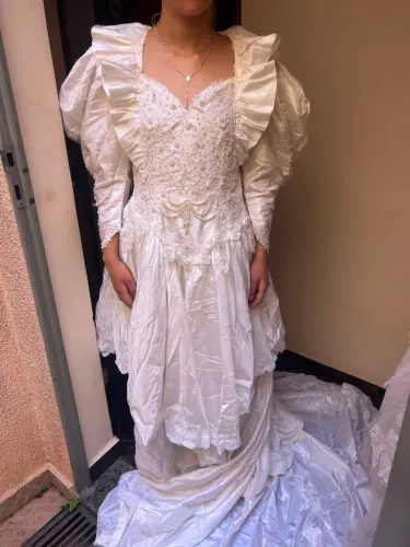 Vestido de noiva vintage anos 80