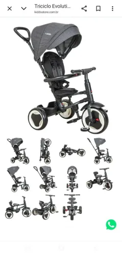 Triciclo dobrável kiddo
